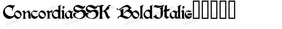 ConcordiaSSK BoldItalic字体转换